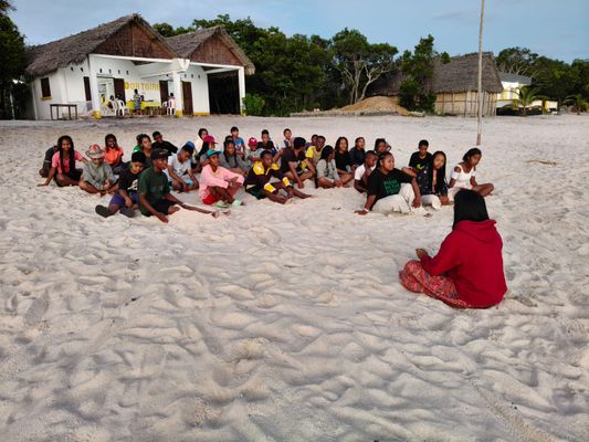 Youth camp evening inner peace time