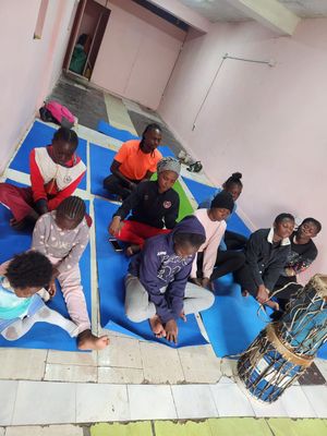 Kariobangi youths yoga and meditation .