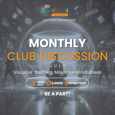 Monthly Club Discussion - Visualising success, Maximising mindfulness  