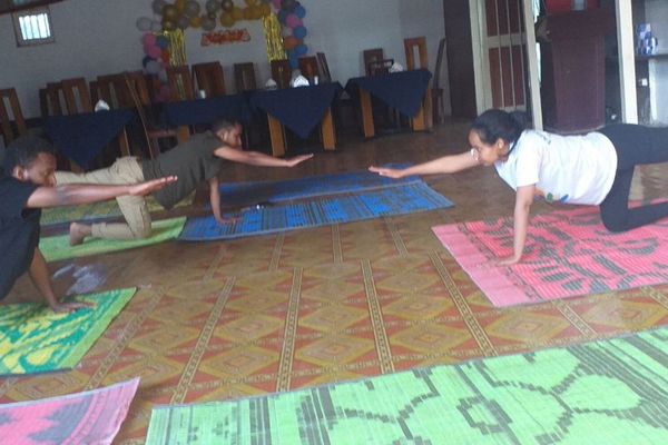 Meditation and Yoga session with members of Addis Ababa Peace Club of Ethiopia