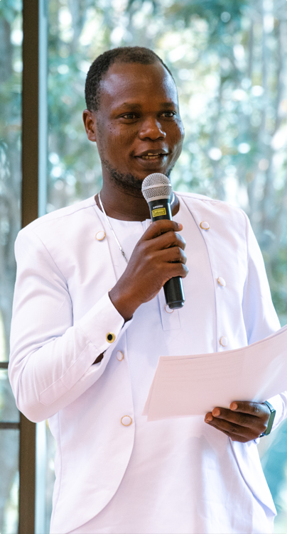 Summit speaker addressing the audience